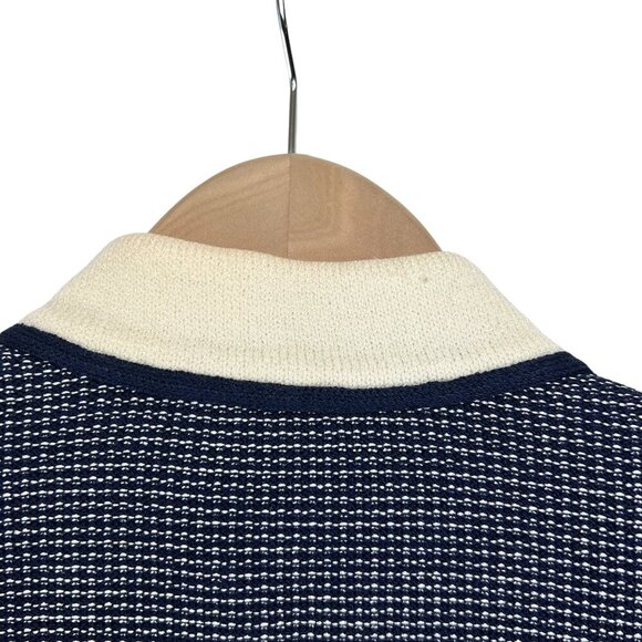 Vintage St. John Collection Suit Blue/White Long Sleeve Top & Skirt Size 4 & 6 - Picture 6 of 16